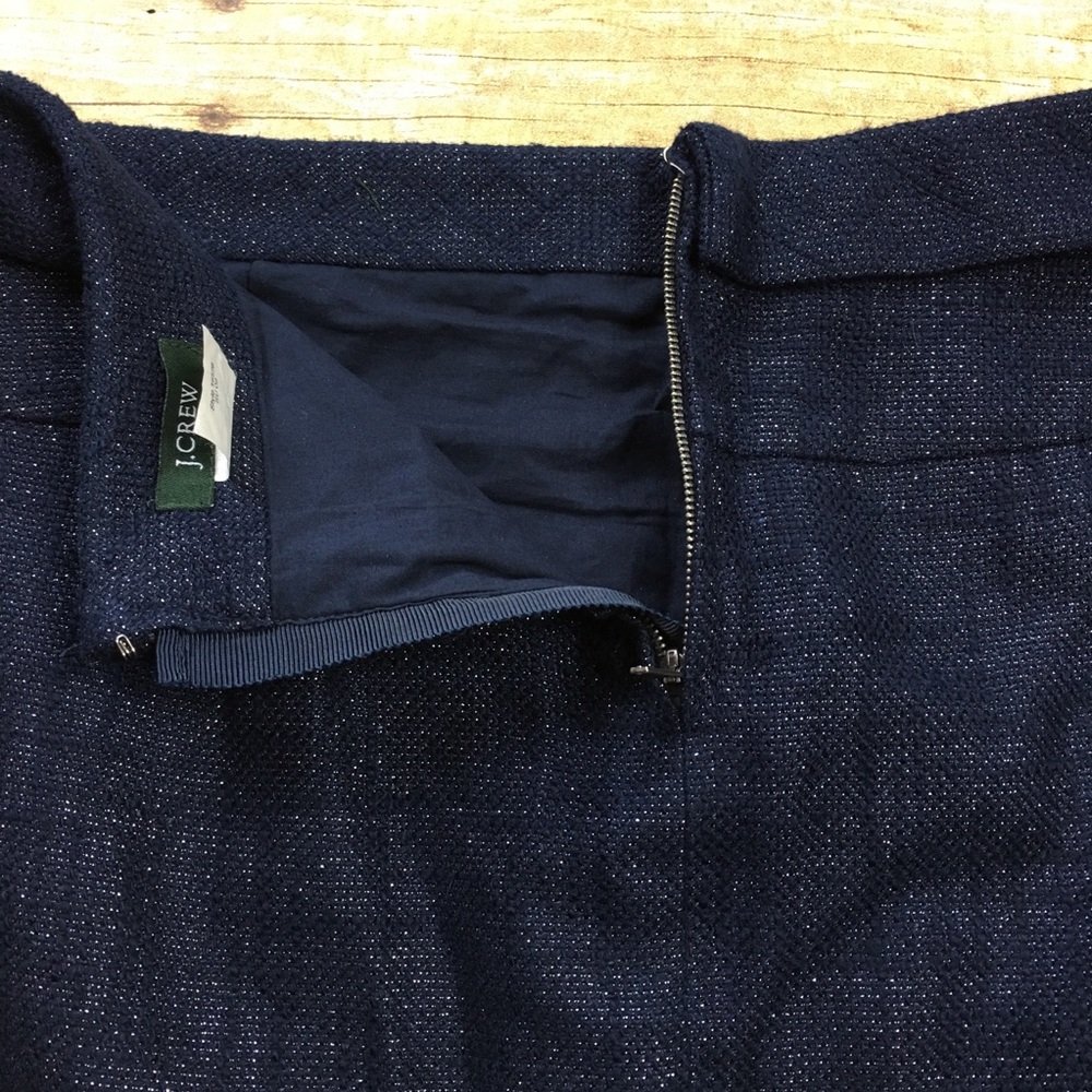 J. Crew | Metallic Linen Tweed MICA Mini Skirt - Picture 4 of 8